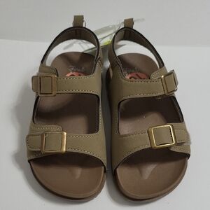 Stylish Tan Kids Sandals with Buckle